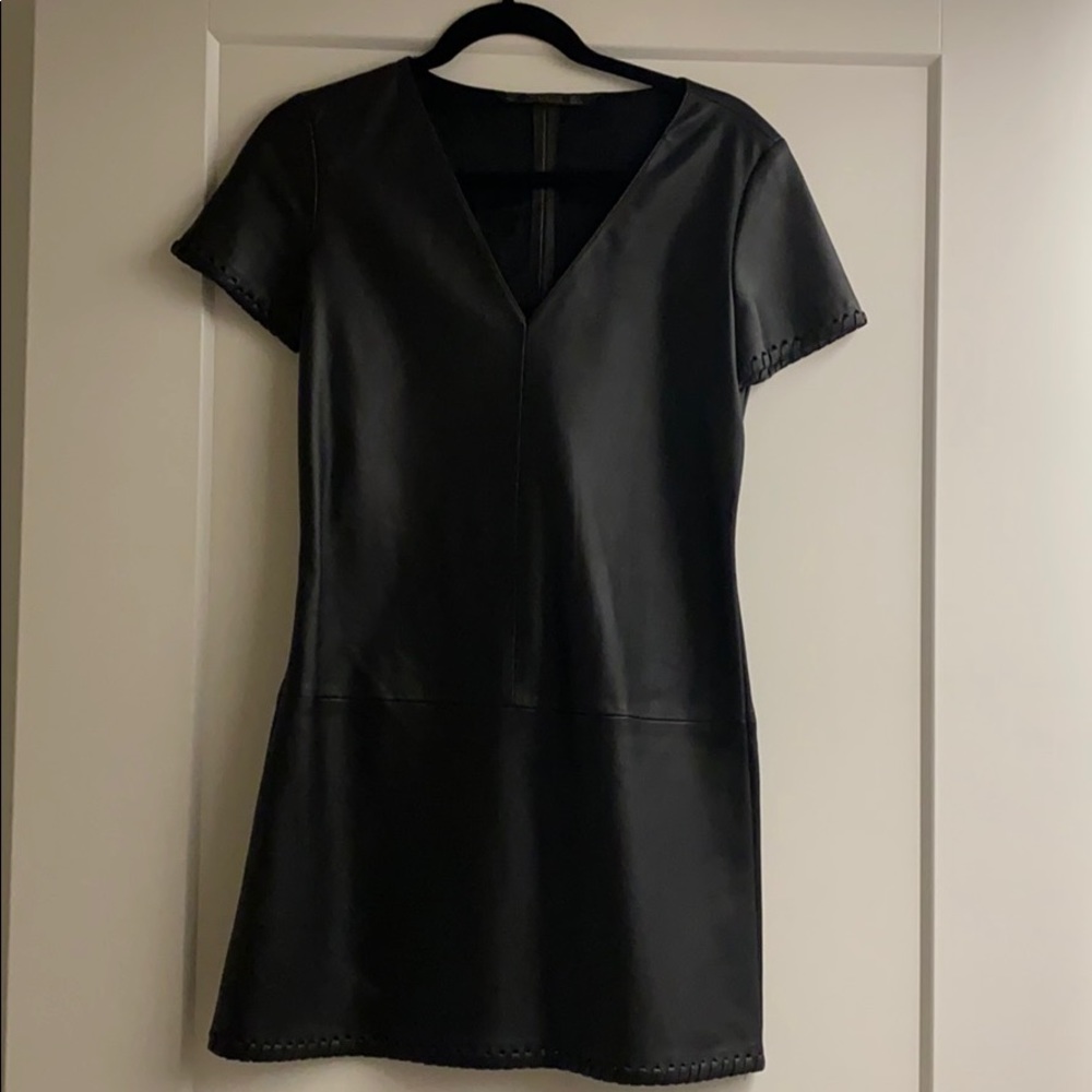 Black Leather Dress - Zara